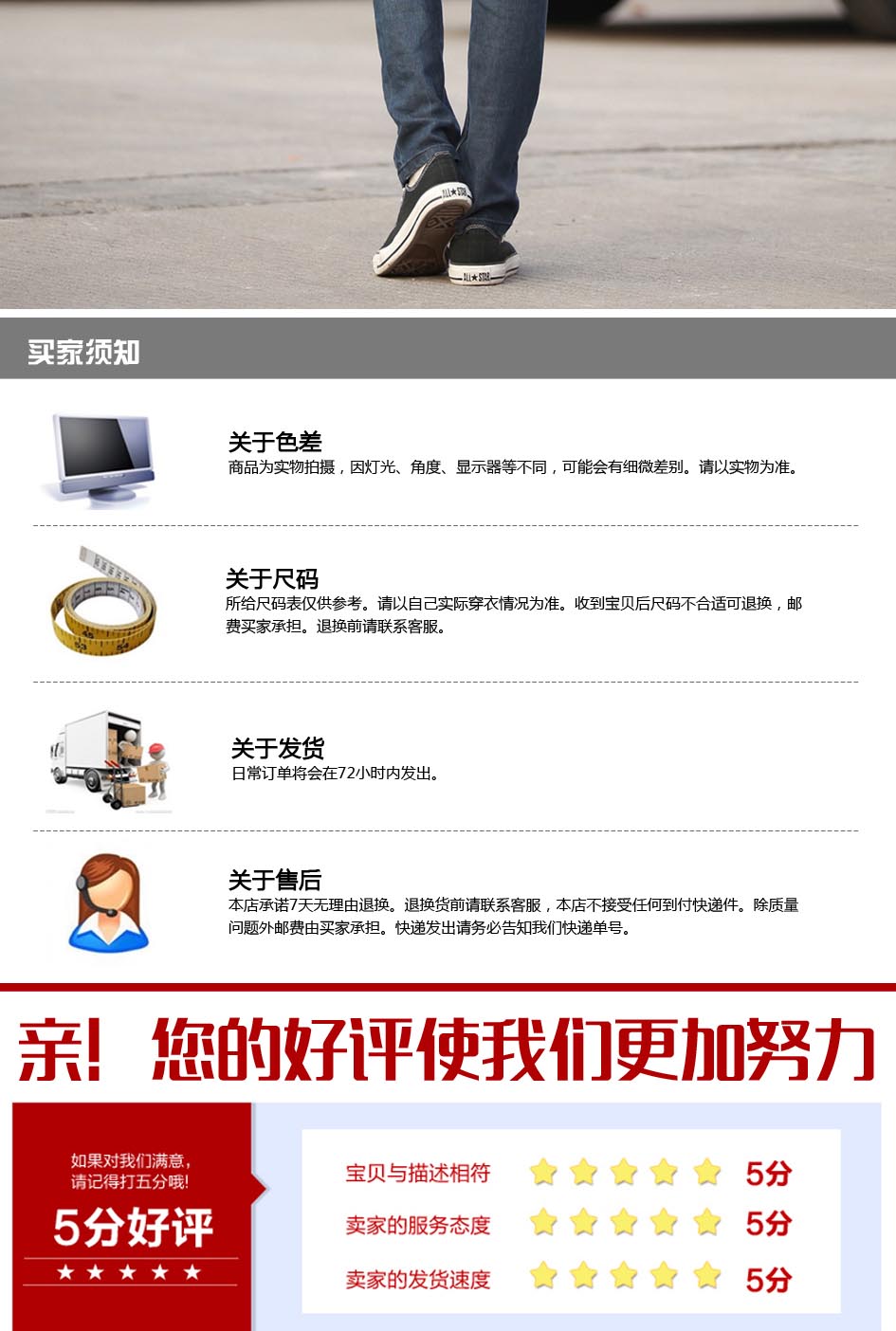 時尚T恤買家須知