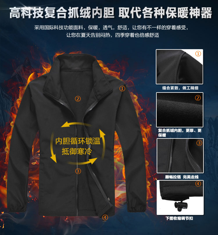 100%防潑水沖鋒衣